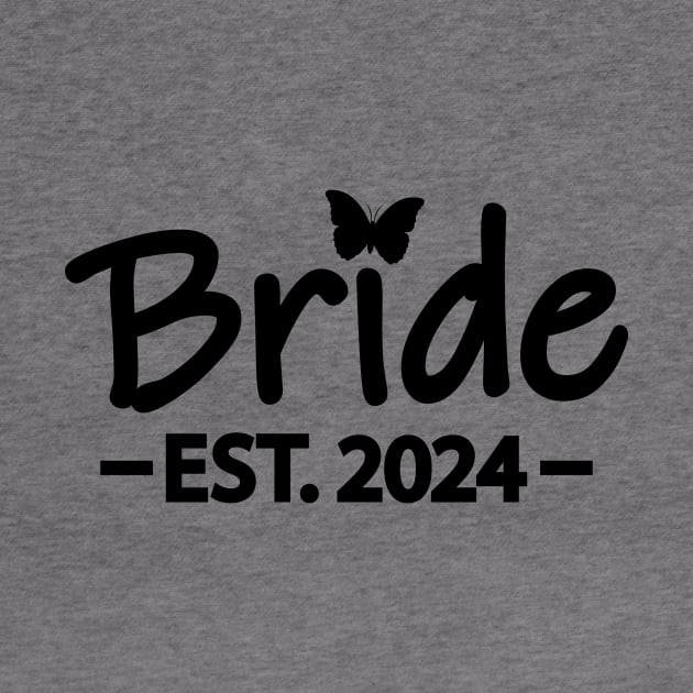 Bride EST. 2024 creative typography design by CRE4T1V1TY